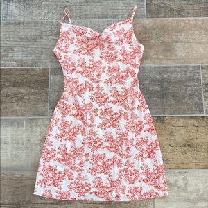 NWT Urban Outfitters Red and White Patterned Slip Dress Spaghetti Straps Small S